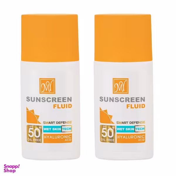 فلوئید ضد آفتاب بی رنگ مای SPF50 مدل Hyaluronic Acid مناسب انواع پوست حجم 50 میلی لیتر مجموعه 2 عددی