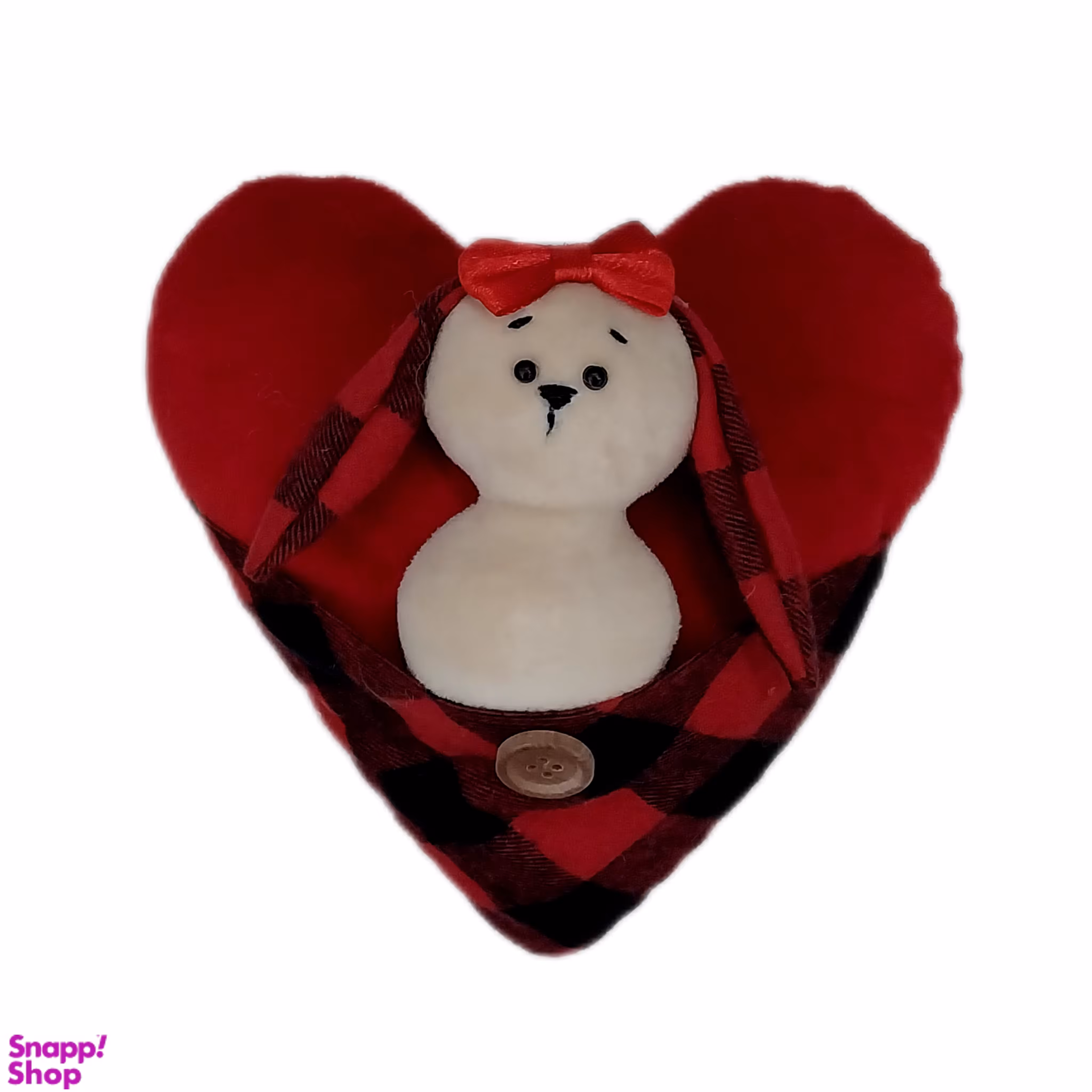 عروسک مدل قلب و خرگوش کد GNHR001 ارتفاع ۱۰ سانتی متر