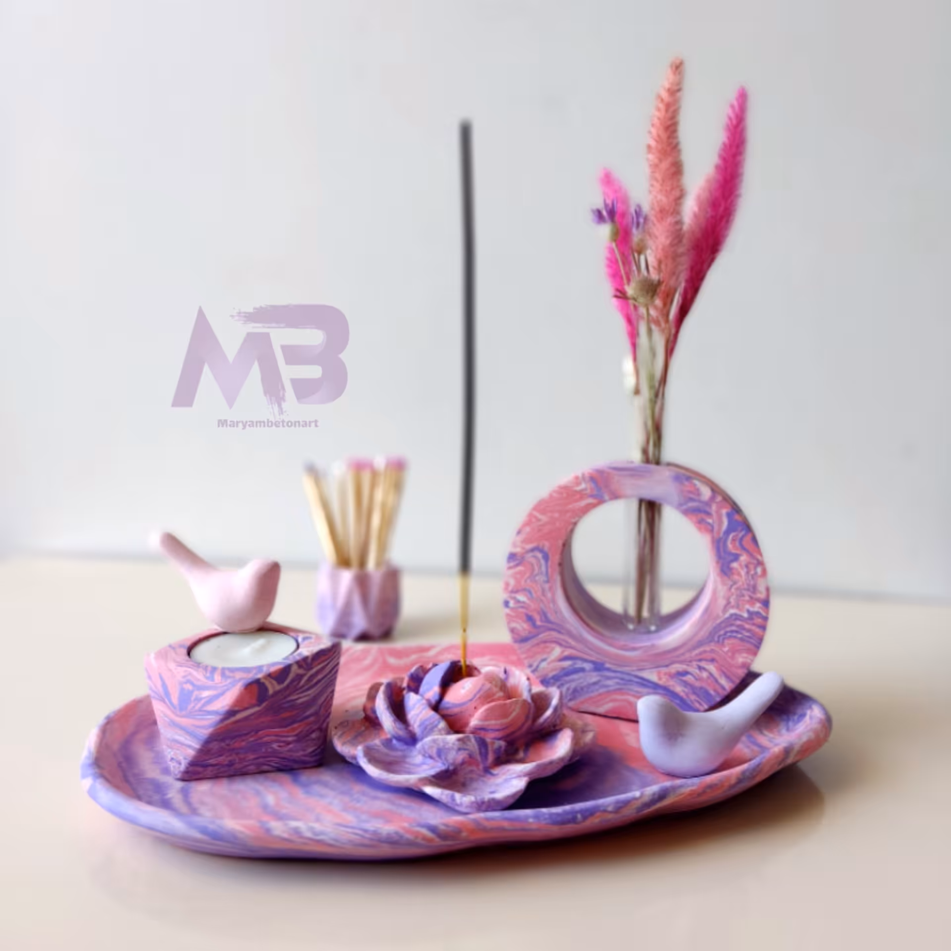 ست دکوری بتنی چند رنگ