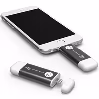 آدام المنتس فلش مموری لایتنینگ مدل iKlips با ظرفیت 32 گیگابایت خاکستری - Hiapple.ir