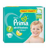 پوشک پریما پمپرز ترک اونتاژ سایز 7 - 34عددی prima