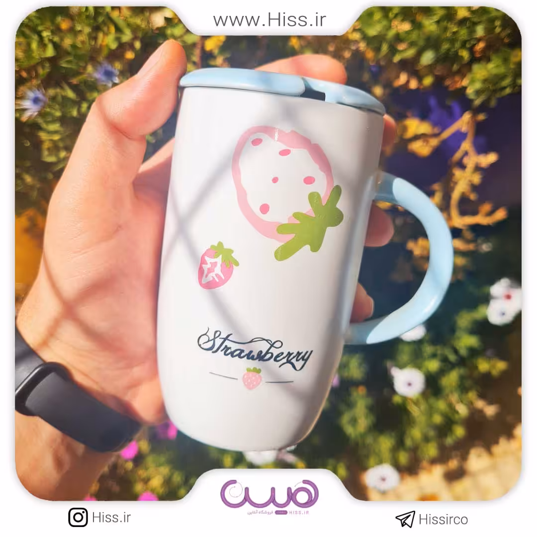 ماگ توت فرنگی (طرح رندوم)