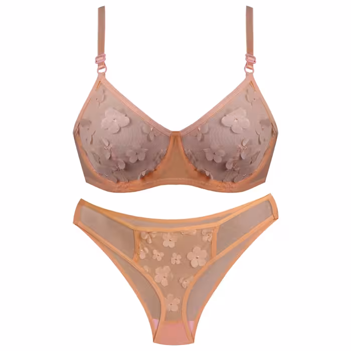 ست شورت و سوتین زنانه ماییلدا مدل 3370 رنگ گلبهی