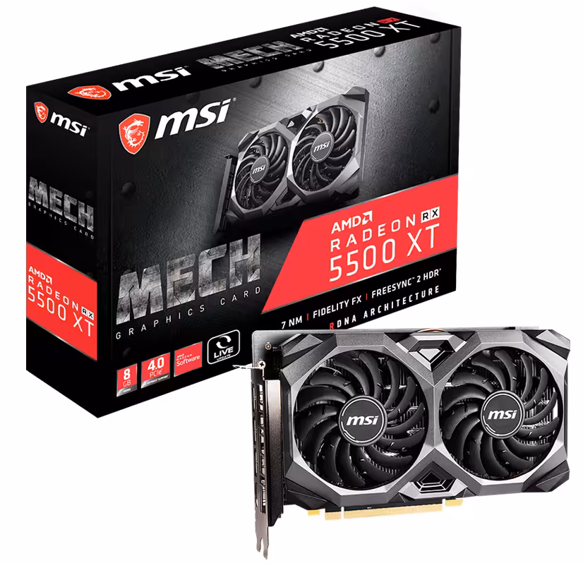 کارت گرافیک  ام اس آی مدل RADEON RX 5500 XT MECH 8G حافظه 8 گیگابایت
