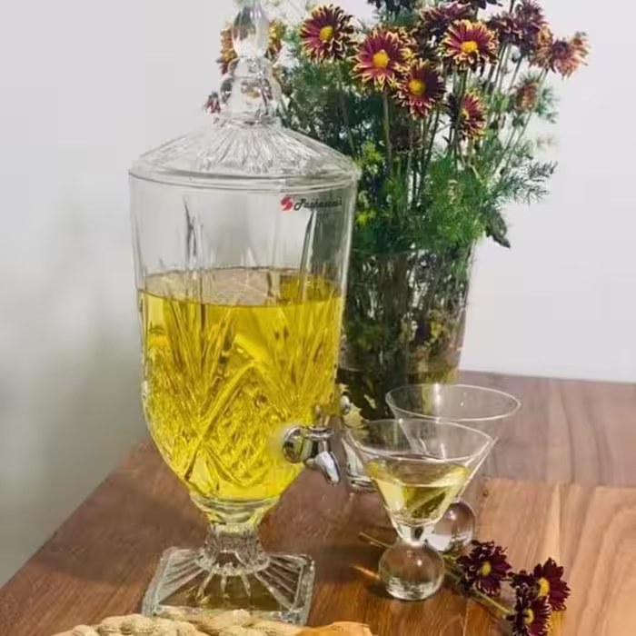 کلمن شیشه ای پذیرایی گنجایش 5.5 لیتر 