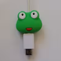 محافظ سر کابل شارژ  سلیکونی رنگ ثابت طرح قورباغه مناسب انواع کابل اندردید میکرو تایپ سی و آیفون