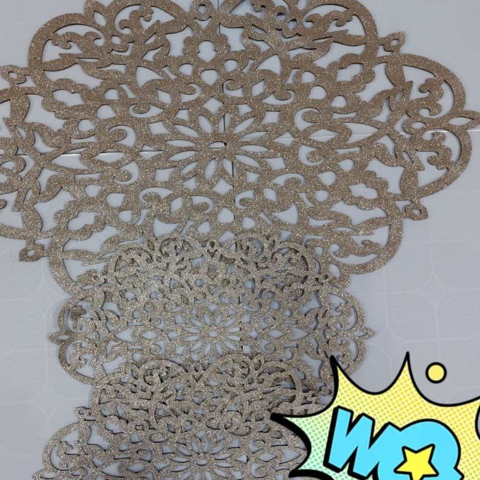 رومیزی 3تیکه زردار