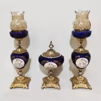 شمعدان ست سه تیکه چراغهای پایه برنجی