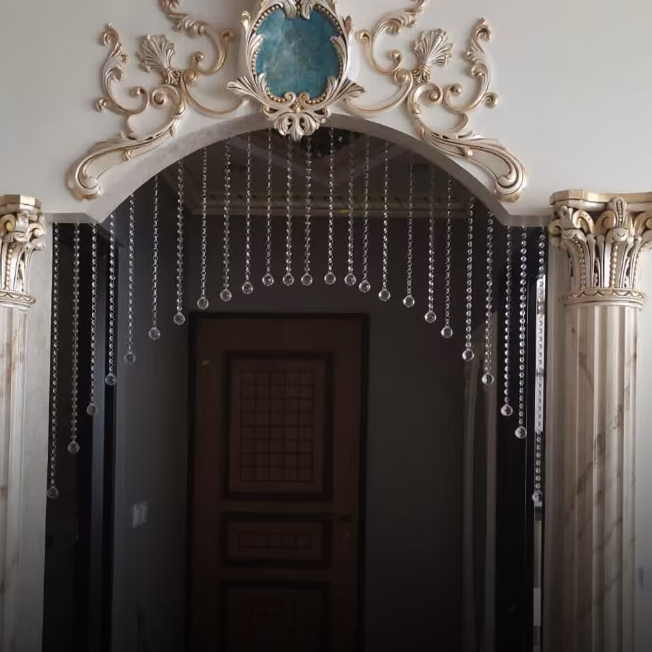 پرده کریستال مدل هلال 