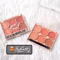 پالت رژگونه  6 رنگ پینک کی