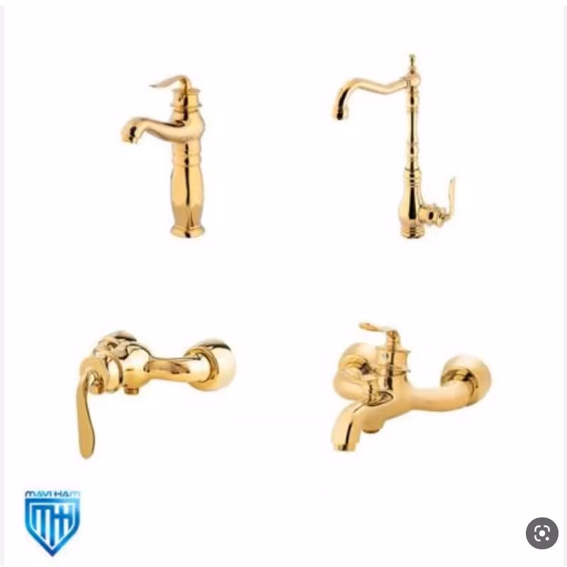 شیرآلات طلایی ست 4 تایی