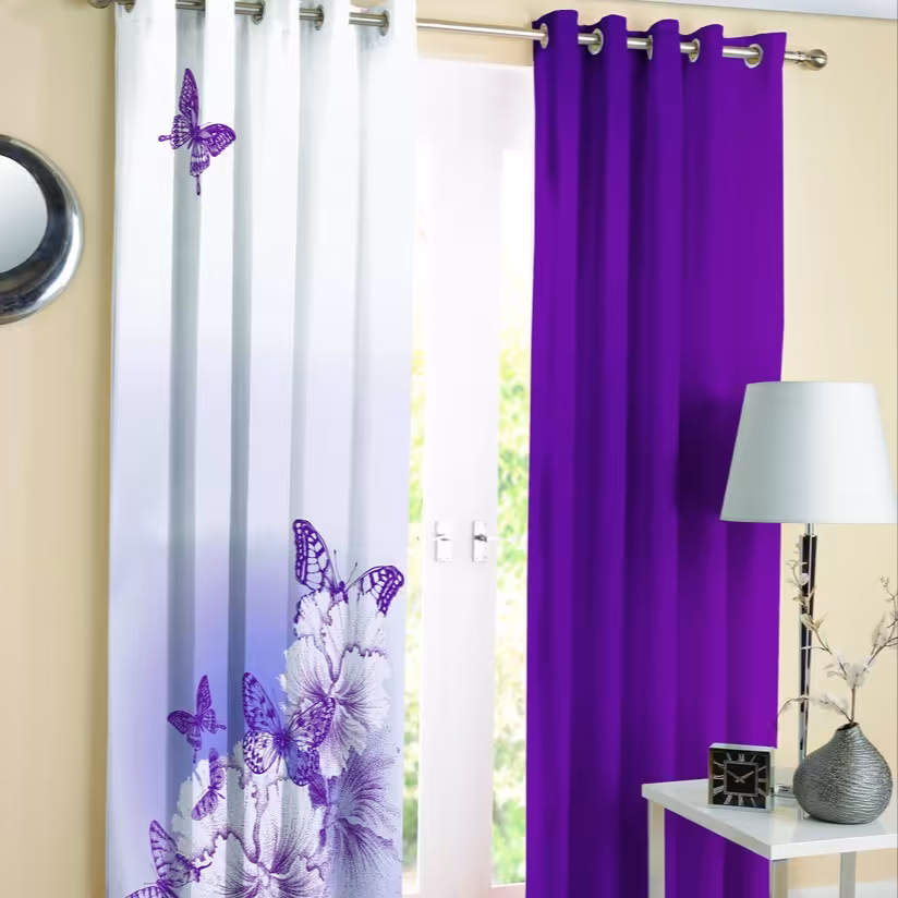 پرده پانچی طرح پروانه کد 886