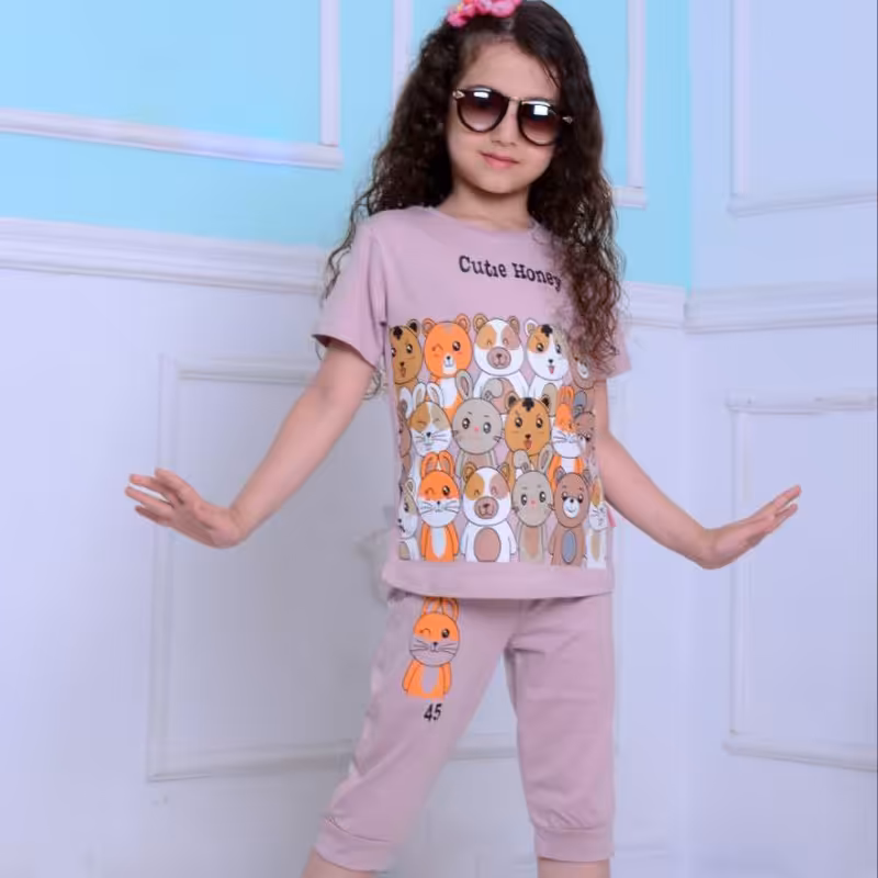 تیشرت و شلوارک دخترانه تابستونی