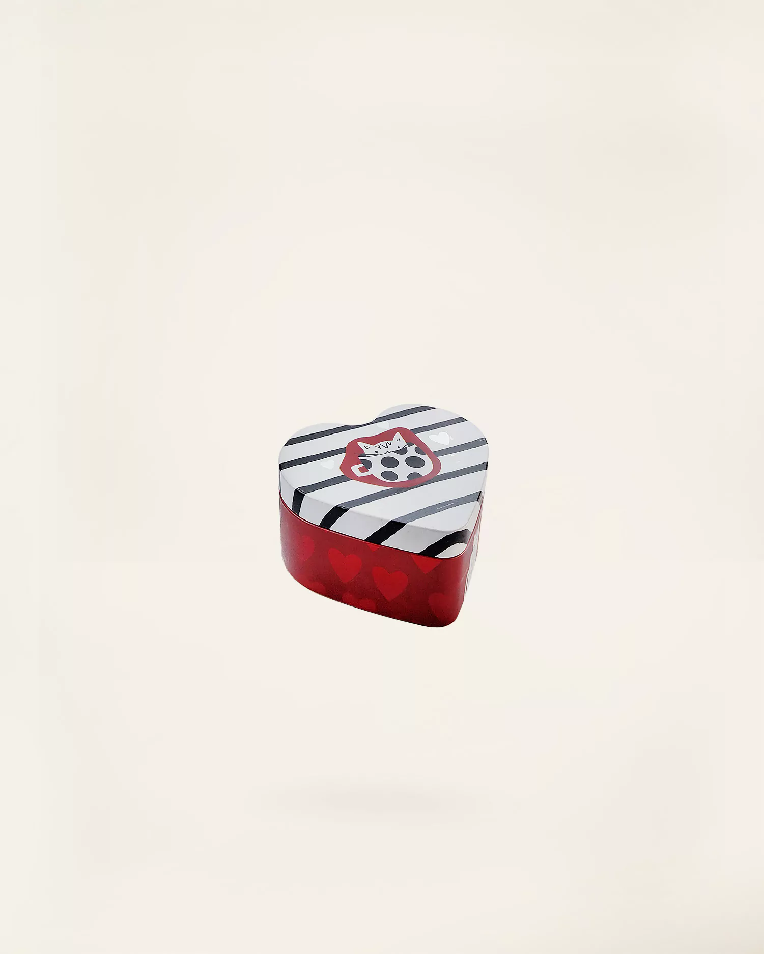قوطی فلزی فانتزی قلبی سایز 22 کد 35