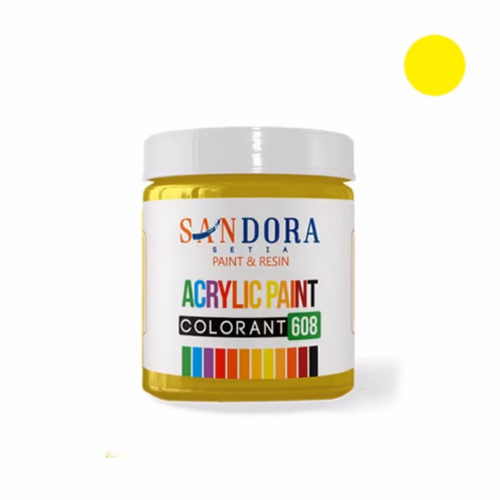 مادر رنگ آکرلیک کلورانت  زرد لیمویی ساندورا ربعی 300 گرمی