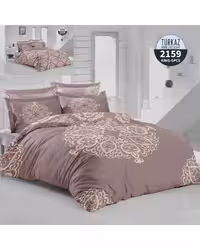 سرویس لحاف روتختی دو نفره 8 تکه دو رو میکرو تنسل گیاهی TURKAZ مدل 2159