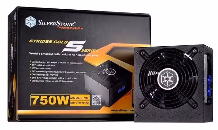 منبع تغذیه کامپیوتر سیلوراستون مدل Strider Gold S SST-ST75F-GS V3.0