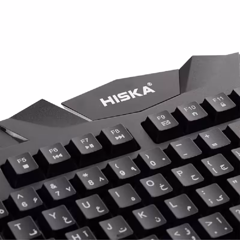 کیبورد سیمی هیسکا مدل Hiska HX-KEG400 RGB