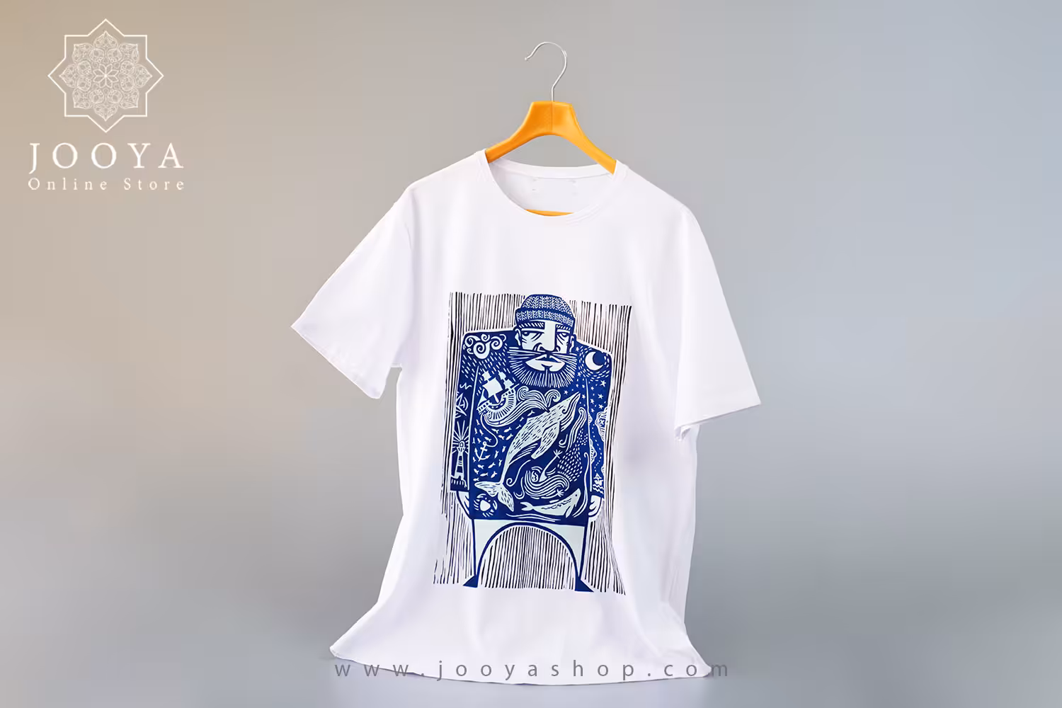 تی شرت طرح پیرمرد و دریا