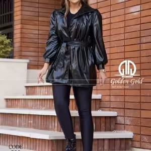 مانتو چرم کتی عروسکی سروین