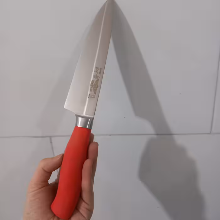 چاقوی استیل فولاد یک تکه دسته اسفنجی زنجان مناسب گوشت و مرغ