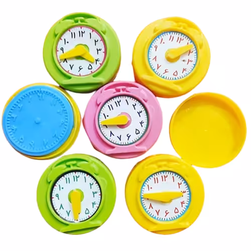 مهر ساعت آموزشی رنگی یک جین 24 عددی