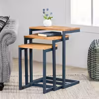 میز عسلی سه تیکه کم جا مدل نگین