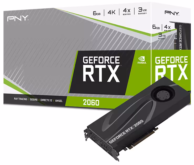 کارت گرافیک پی ان وای مدل GeForce RTX 2060 Blower با حافظه 6 گیگابایت
