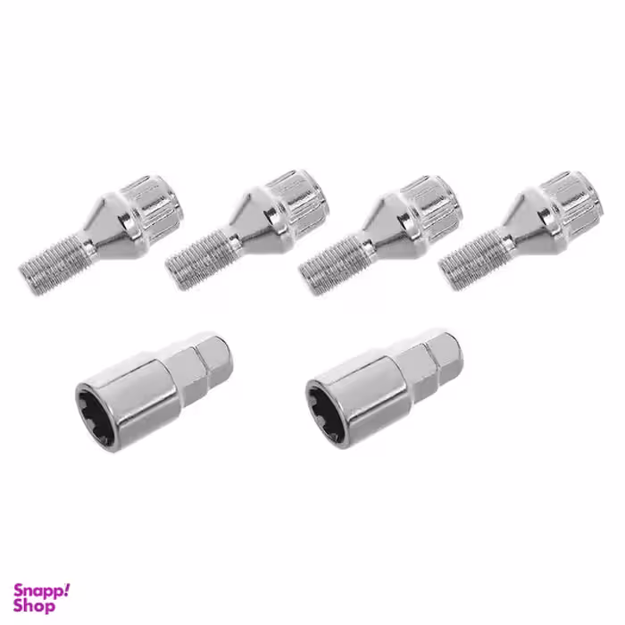 پیچ چرخ و رینگ ضد سرقت خودرو چیکال (Chikal) مدل P-342 مناسب برای رنو L90 مجموعه 6 عددی