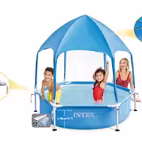 استخر پیش ساخته فریمی سایبان دار اینتکس intex 28209