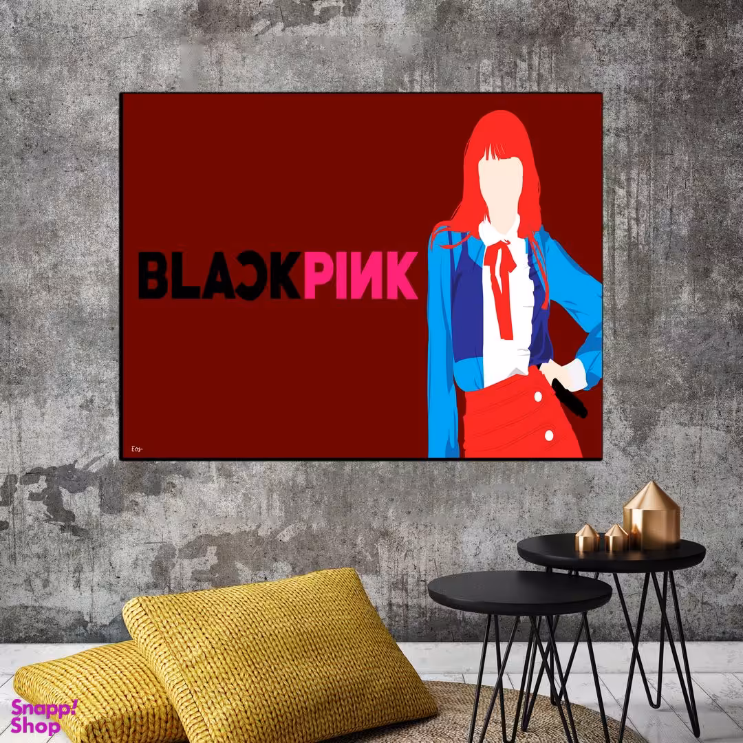 تابلو شاسی بکلیت طرح خواننده نقاشی مینیمال بلک پینک مدل SH-S6286