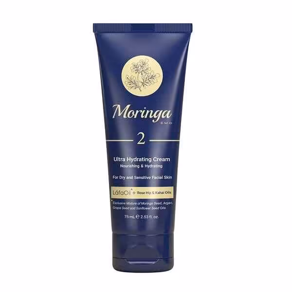کرم دست فوق مغذی و آبرسان 2 مورینگا امو Moringa Emo حجم 75 میل | مناسب پوست‌ خشک و حساس