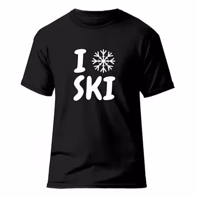 تیشرت ورزشی اسکی فشن لاین SKI 4|مشکی/سفید