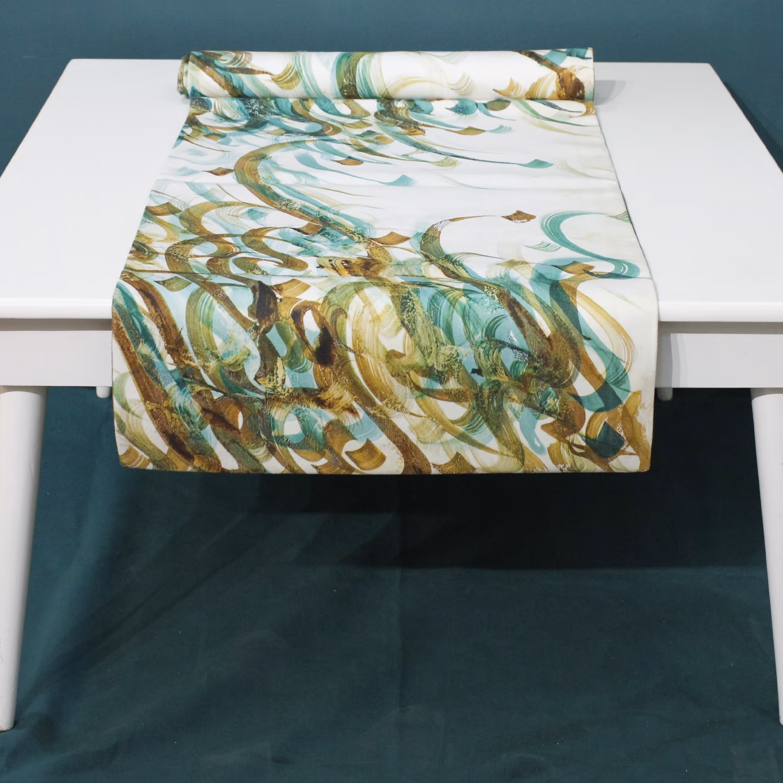 رانر بلند مخمل طرح خوشنویسی رویا با استر مخمل ناوال 40 در 140