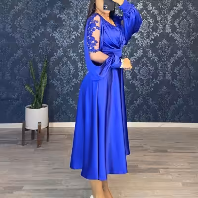 پیراهن مهمانی زنانه ساتن مدل پارادایس