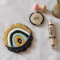 آینه دستی رزینی1 طرح چشم نظر