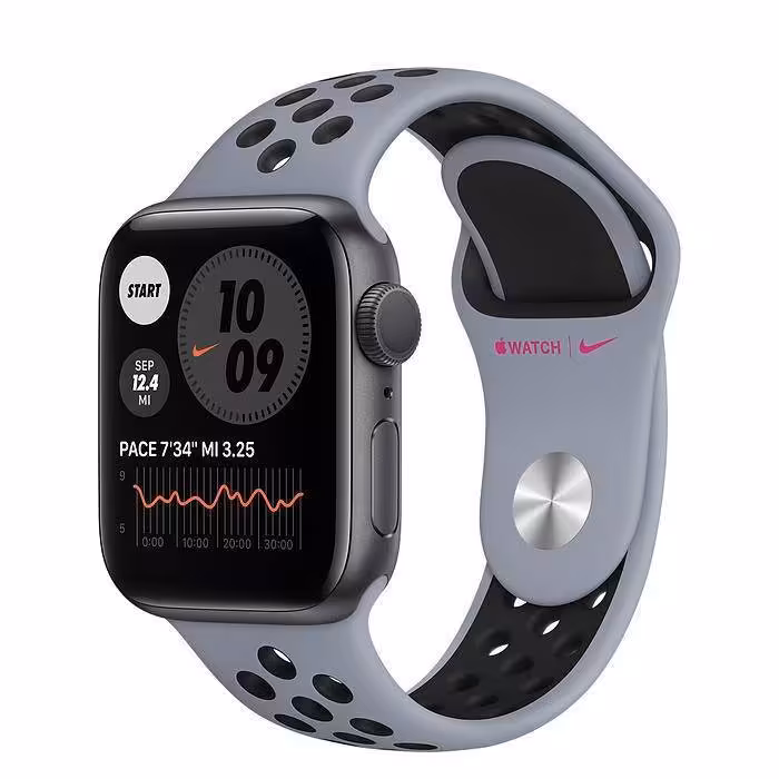 ساعت هوشمند اپل واچ سری 6 مدل 40mm Space Gray Aluminum Case with Nike Sport Band