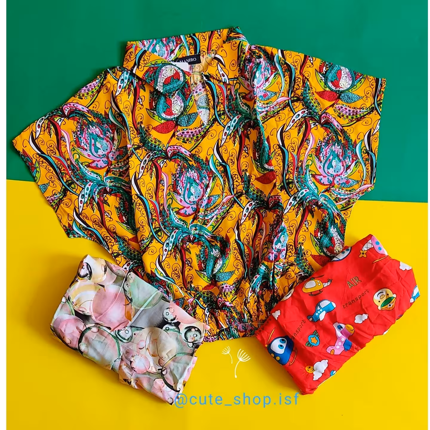 شومیز کراپ یقه دار پایین کش