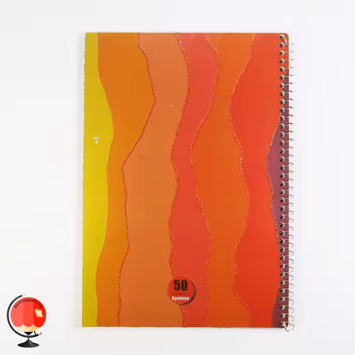 دفتر مشق 50 برگ سیمی طرح رنگی آپادانا