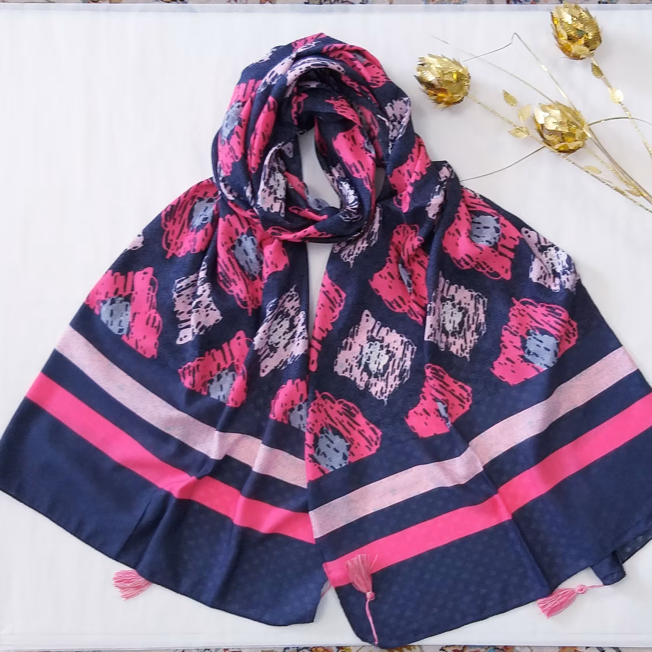 شال نخی ، شال منگوله دار ، ارسال رایگان