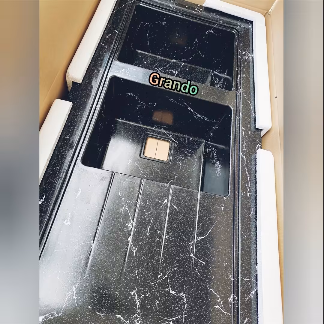 سینک ظرفشویی گرانیتی روکار مدل سیفون مربع جدید  پس کرایه