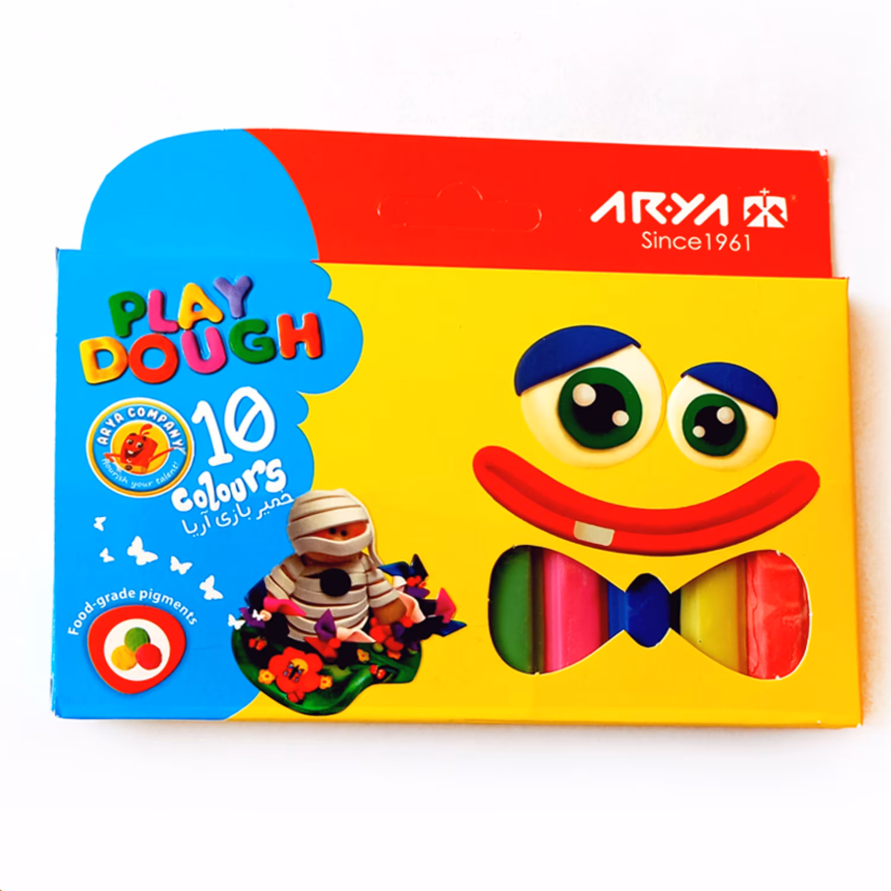 خمیر بازی 10 رنگ آریا جعبه ای