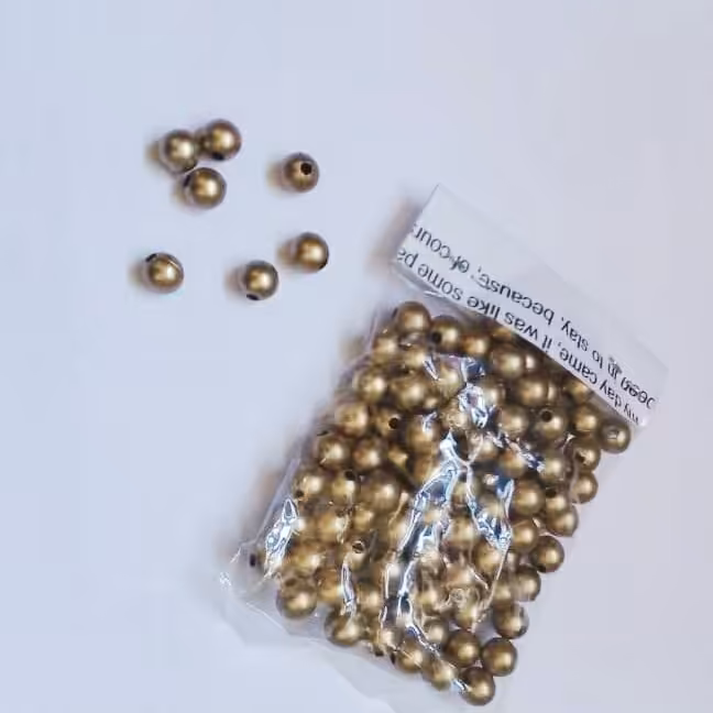 مهره پلاستیکی توپی طلایی متالیک