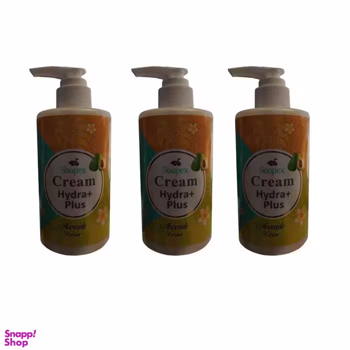 کرم آبرسان سوپکس (Soapex) مدل آووکادو حجم 250 میلی‌لیتر بسته 3 عددی