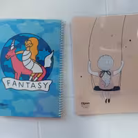 دفتر 60 برگ تک خط فنری جلد شده طرح دخترانه الیپون آساناپخش 