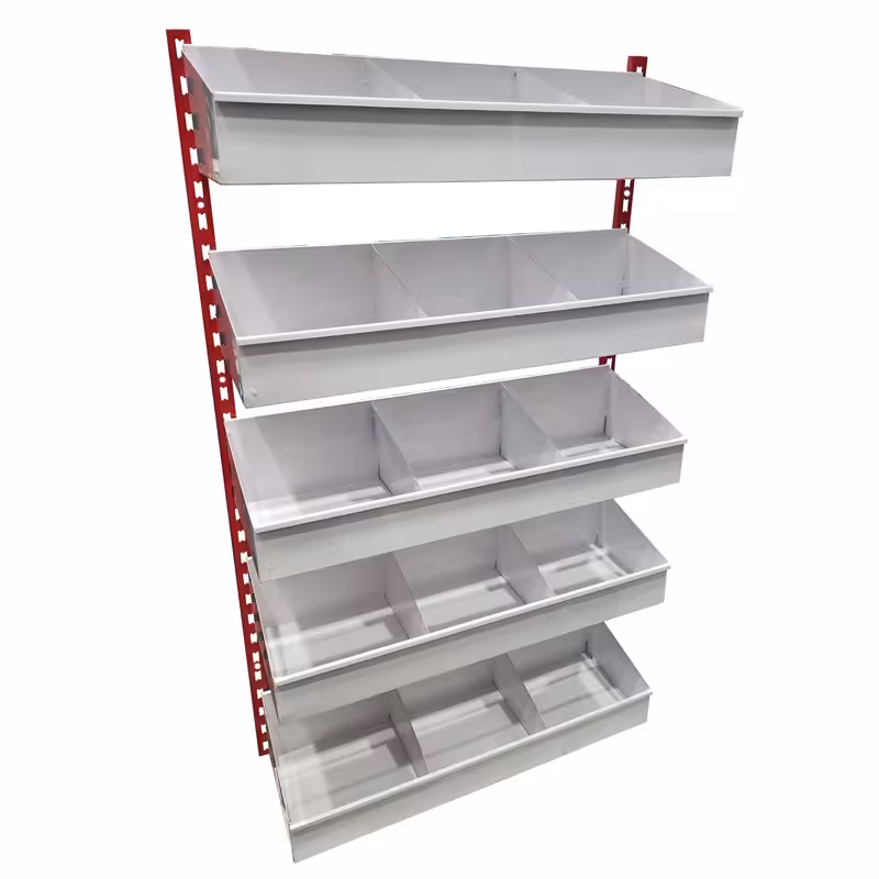 قفسه مدل جاحبوباتی 5 طبقه سایز 95x30 پایه 2 متری(ارسال پس کرایه و به عهده مشتری)