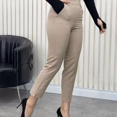 شلوار مازاراتی گرم بالا بغل چاک - کد 1028