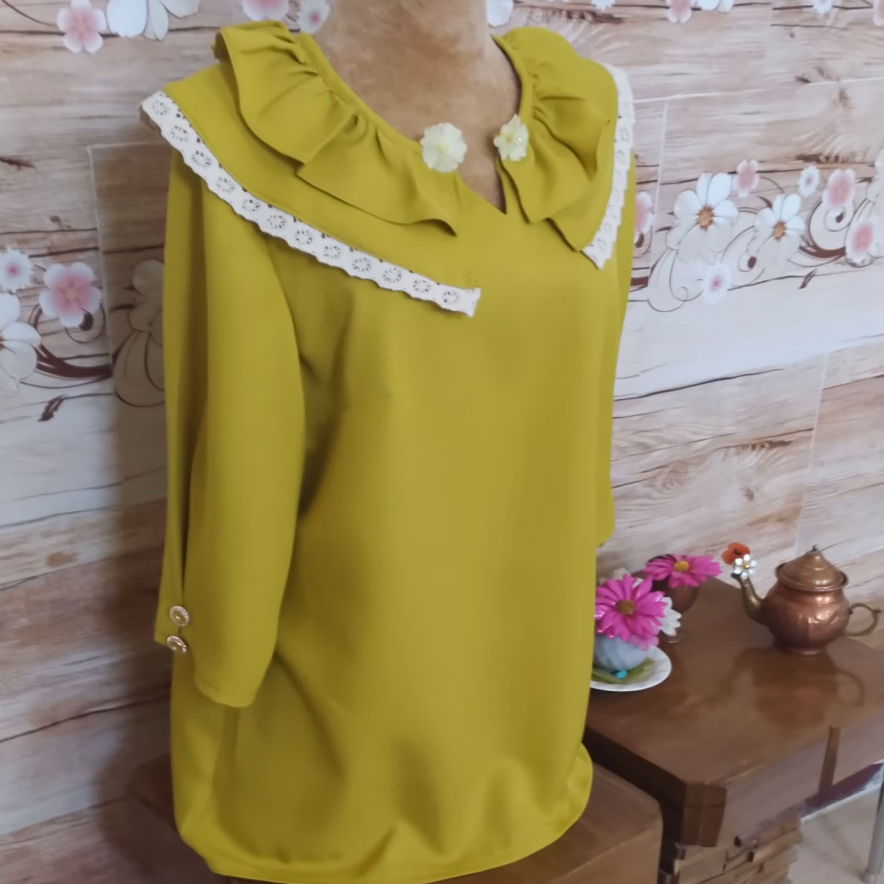 شومیز زنانه آستین مدل دار
