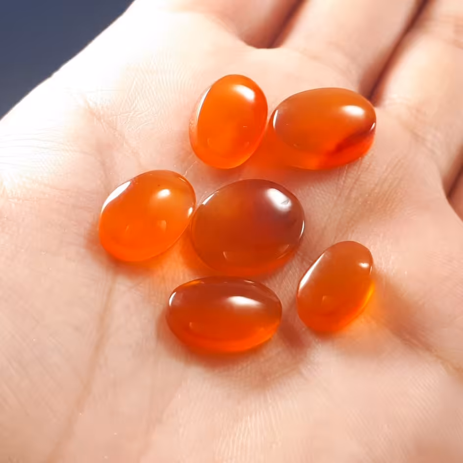 پکیج شش عددی عقیق یمنی پرتقالی کهنه کد: M 611