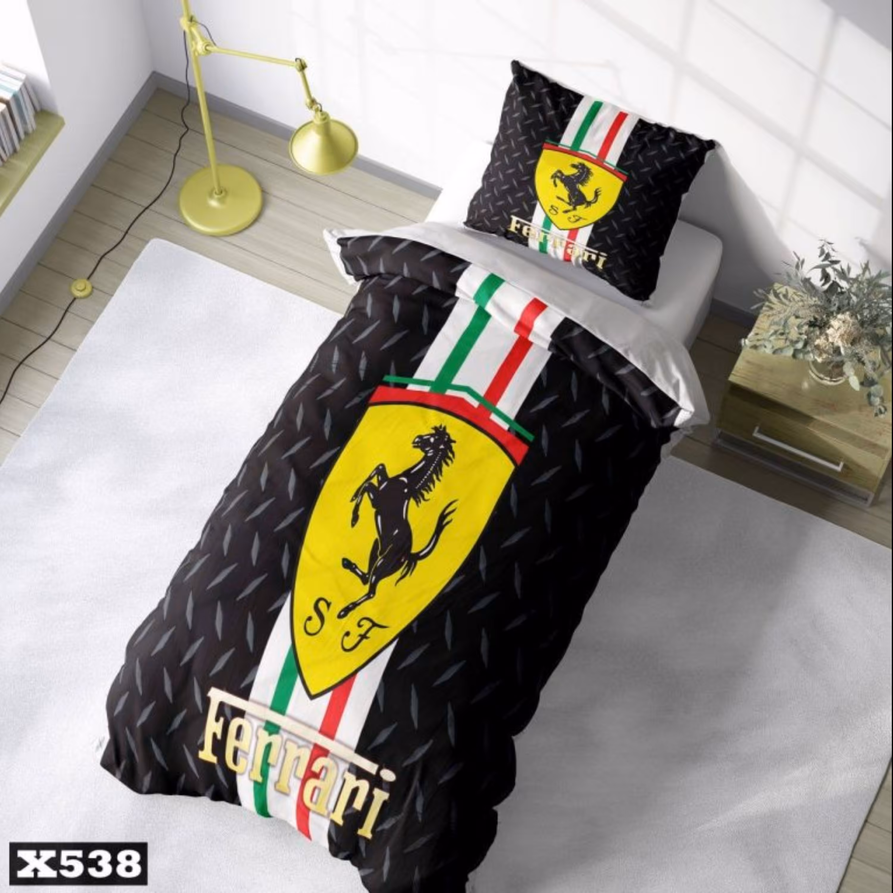 روتختی دو نفره سه بعدی کودکان و نوجوانان میکروتترون مدل فراری 2